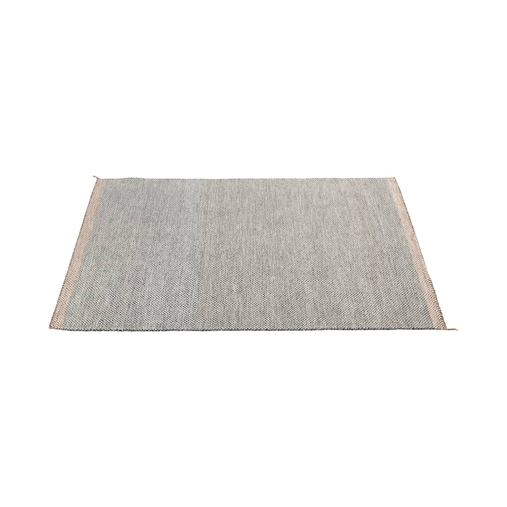 PLY Rug textile black 170 x 240 cm - Muuto - Black & white - Wool