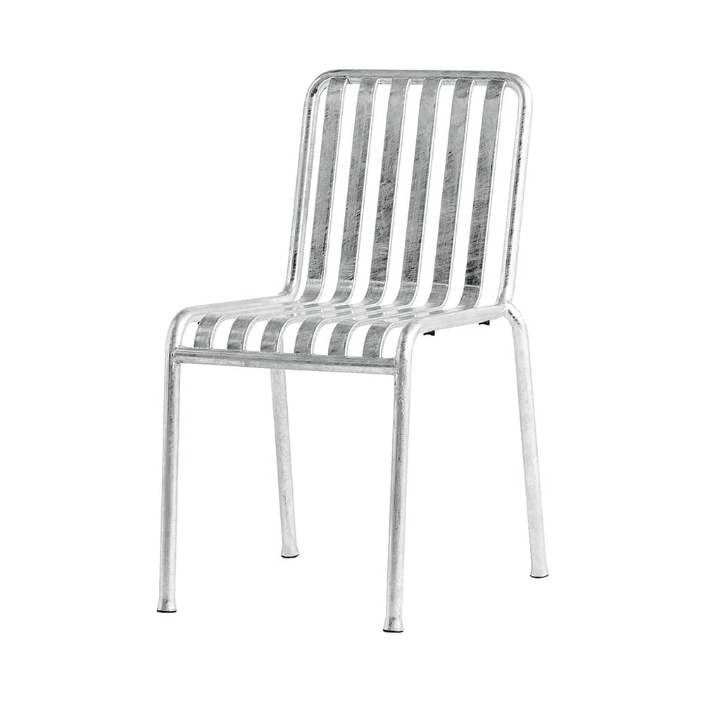 Chaise empilable Palissade gris métal / Bouroullec, 2016 - Hay - Acier galvanisé - Acier galvanisé