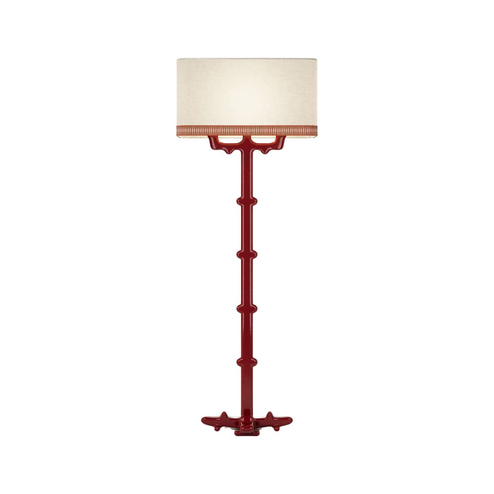 Alba Floor lamp ceramic red / H 128 cm - POPUS EDITIONS - Reds - Ceramic, Cotton