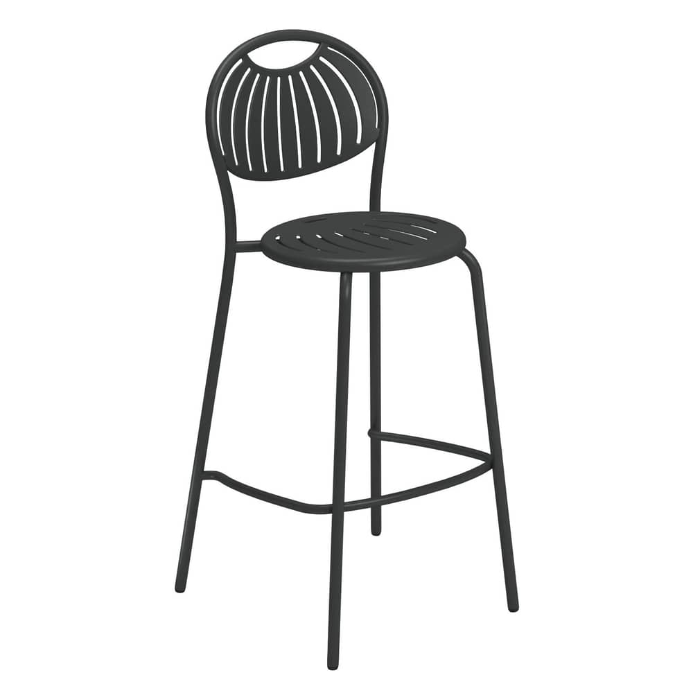 Sgabello alto Coupole metallo metallo / H 75 cm - Emu - Ferro antichizzato - Acciaio verniciato