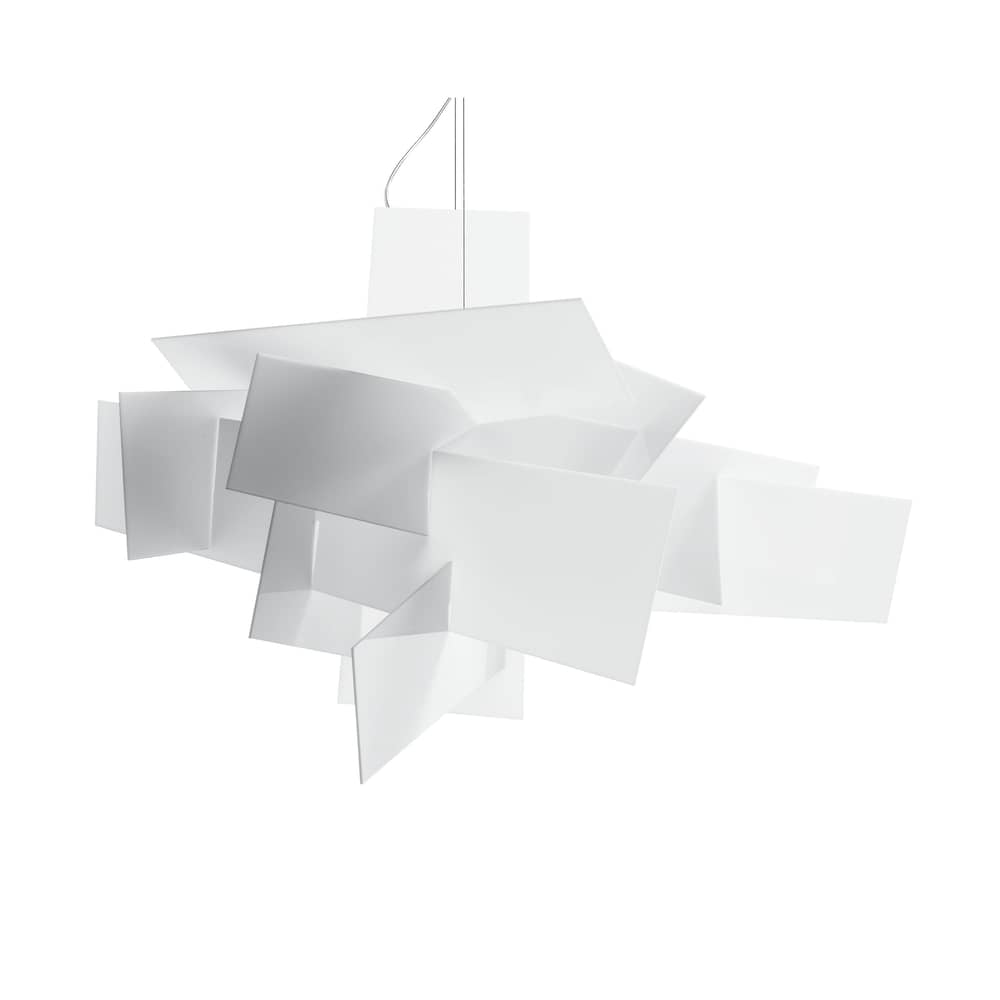 Suspension Big Bang plastique blanc / Ø 96 cm - Franzolini & Jimenez, 2005 - Foscarini - Blanc - Méthacrylate