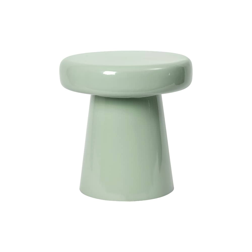 Table d\'appoint Jelly métal vert / Ø 36 x H 36 cm - BROSTE COPENHAGEN - Vert sauge - Fer émaillé
