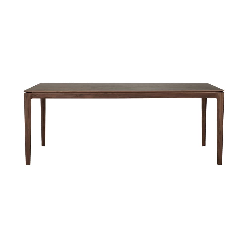Table rectangulaire Bok bois marron / 200 x 95 cm - 8 personnes - Ethnicraft - Teck brun - Teck massif teinté brun