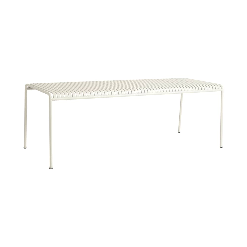 Table rectangulaire Palissade métal blanc / 220 x 90 cm - Hay - Blanc crème - Acier thermolaqué