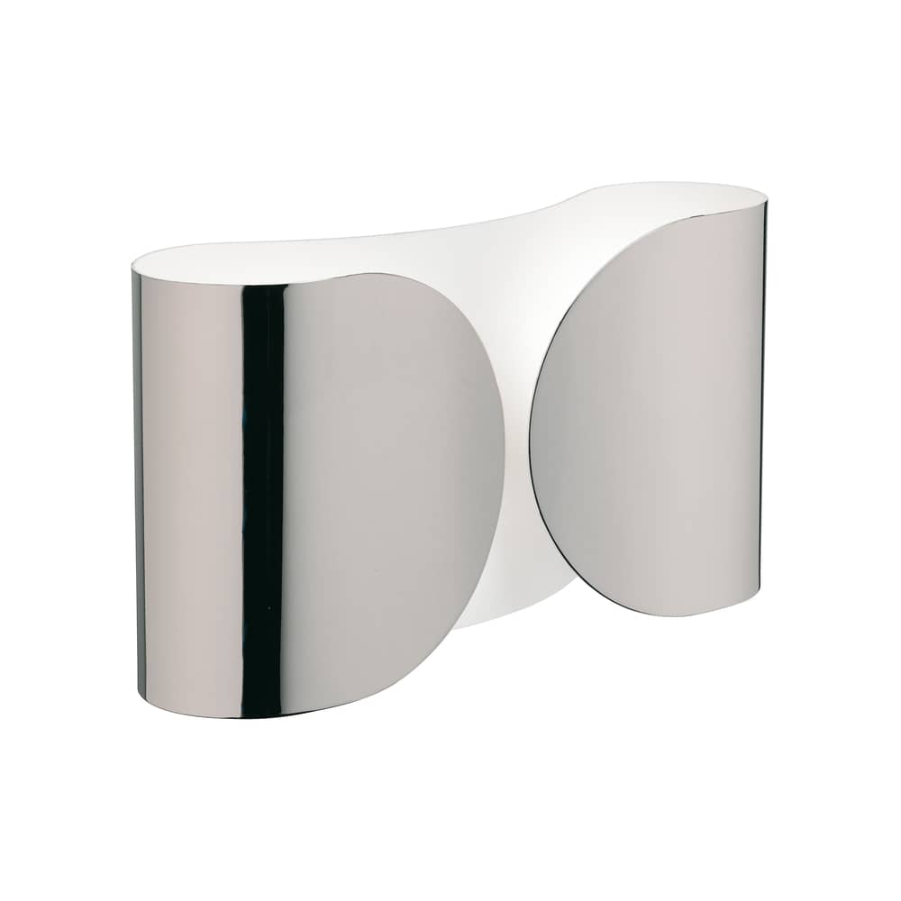 Wandleuchte Foglio metall / L 37 cm - Flos - Nickel - Stahl