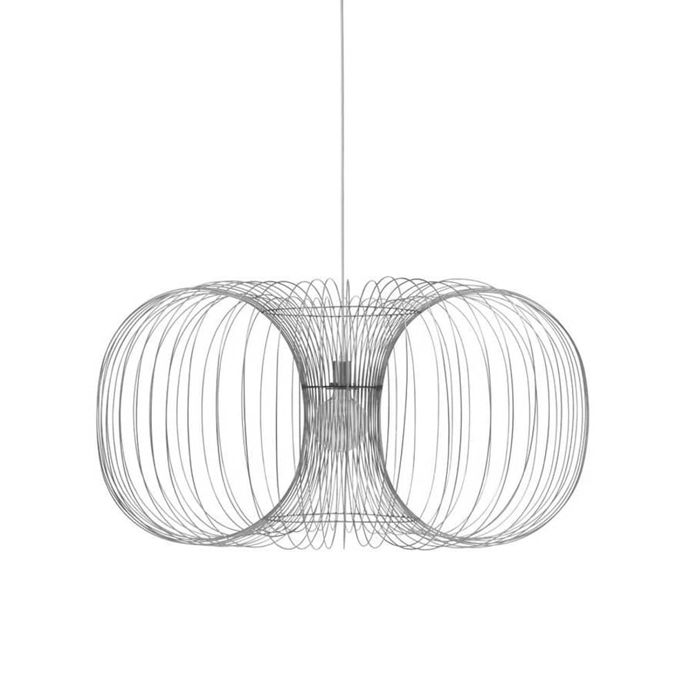 Pendelleuchte Coil silber metall / Ø 110 cm - Stahl - Normann Copenhagen - Ø 110 cm / Stahl - rostfreier Stahl
