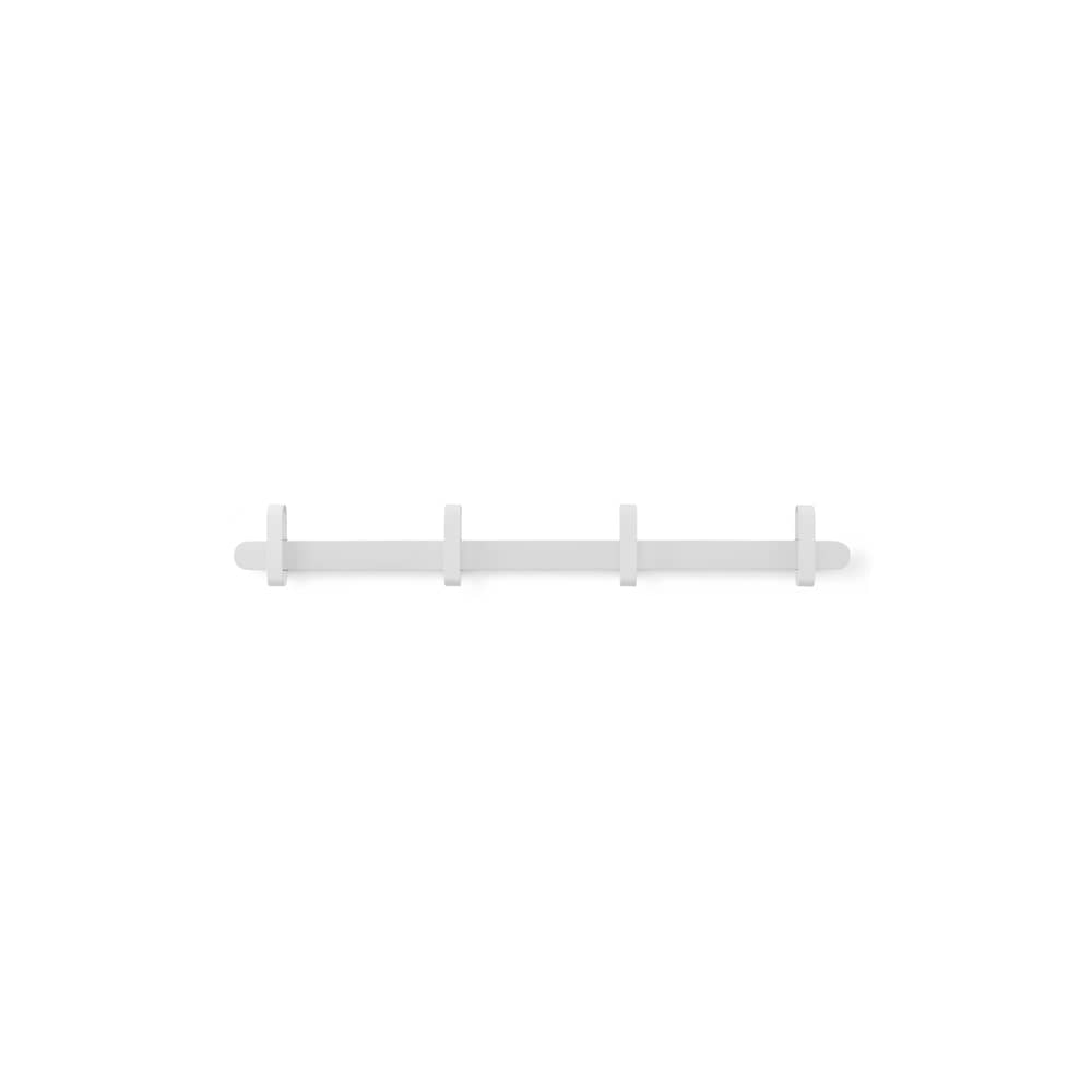 Portemanteau mural Hoop / 4 crochets - Normann Copenhagen - Blanc - Acier, Frêne