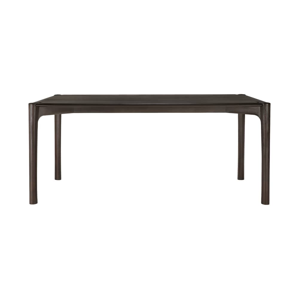 PI Rectangular table wood brown / 180 x 90 cm - 8 people - Ethnicraft - Dark Brown Teak - Solid teak