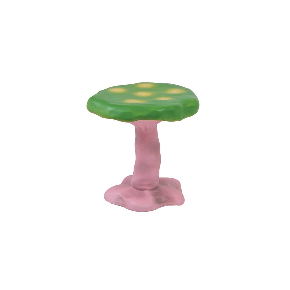 Amanita Stool plastic material pink multicoloured green / Fibreglass - Ø 44 x H 41 cm - Seletti - Green & pink - Fibreglass