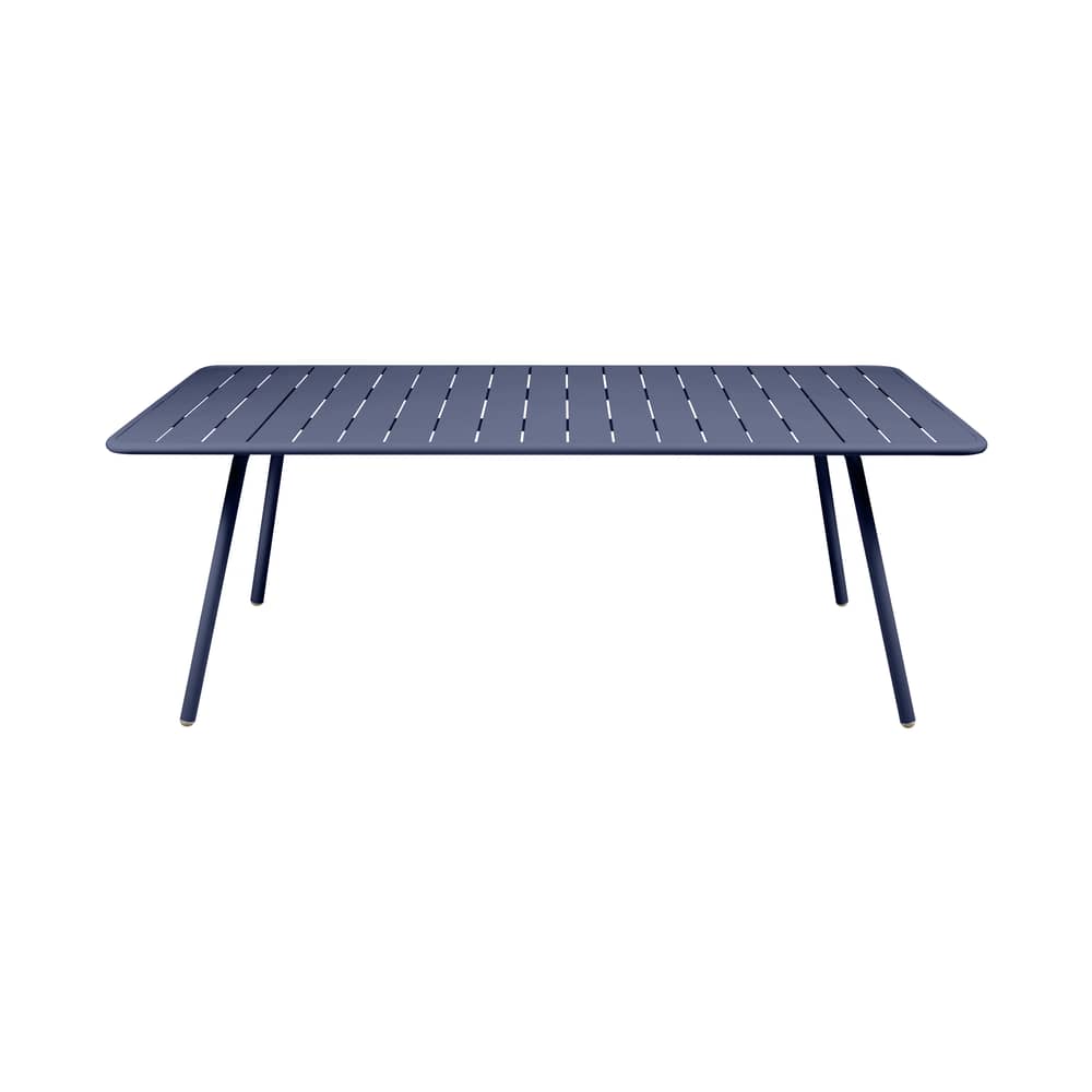 Table rectangulaire Luxembourg métal bleu / 207 x 100 cm - 8 à 10 personnes - Fermob - Bleu abysse - Aluminium laqué