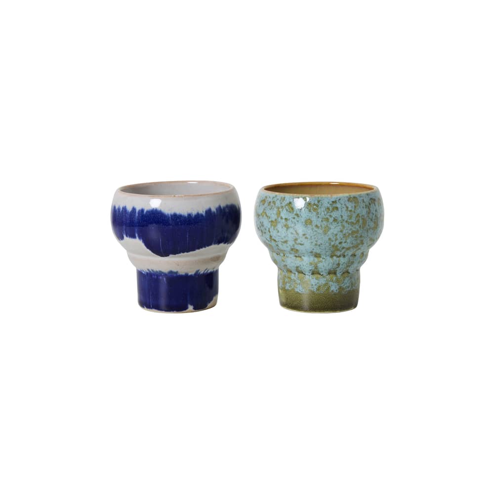Tasse 70s ceramics céramique multicolore / Set de 2 - 24 cl - HK LIVING - Symbolist - Grès émaillé