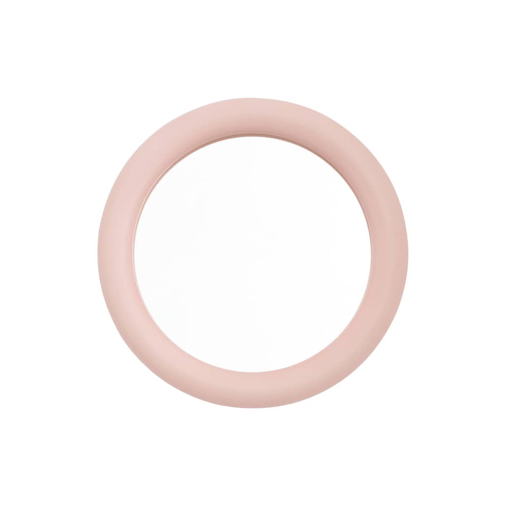 Miroir mural Duplum céramique rose / Ø 48,3 cm - raawii - Rose blush - Céramique émaillée, Verre