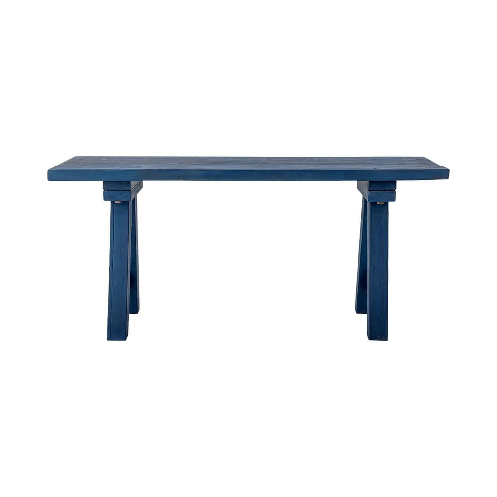 Panchina Porir legno blu / L 100 cm - Legno di recupero - Bloomingville - Blu - Legno di recupero