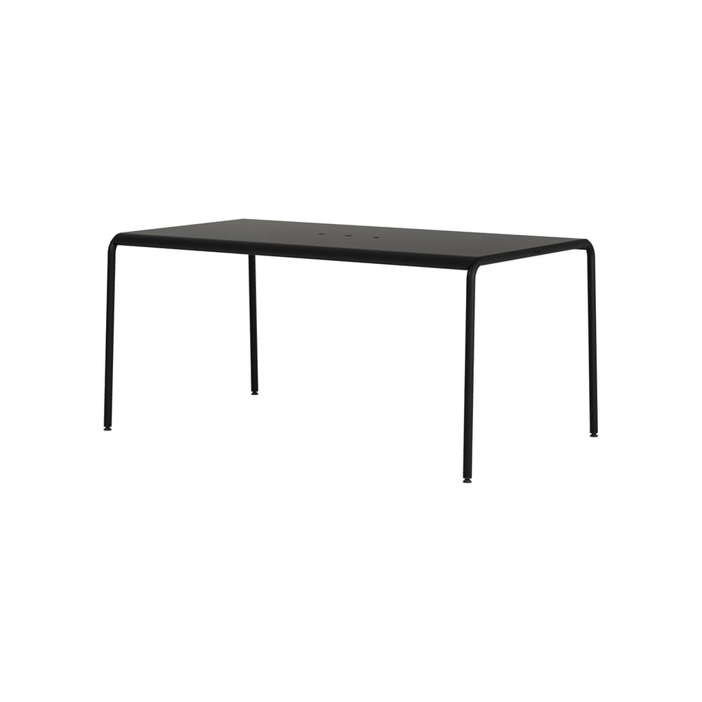 rechteckiger Tisch Panorama metall schwarz / 160 x 90 cm - 6 Sitze - TIPTOE - Schwarz Graphitschwarz - thermolackierter Stahl