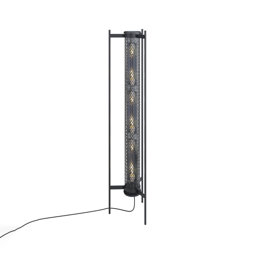 Stehleuchte Monceau metall schwarz / H 154,5 cm - SAMMODE STUDIO - Kohle - Aluminium, bemalter Stahl, Polykarbonat