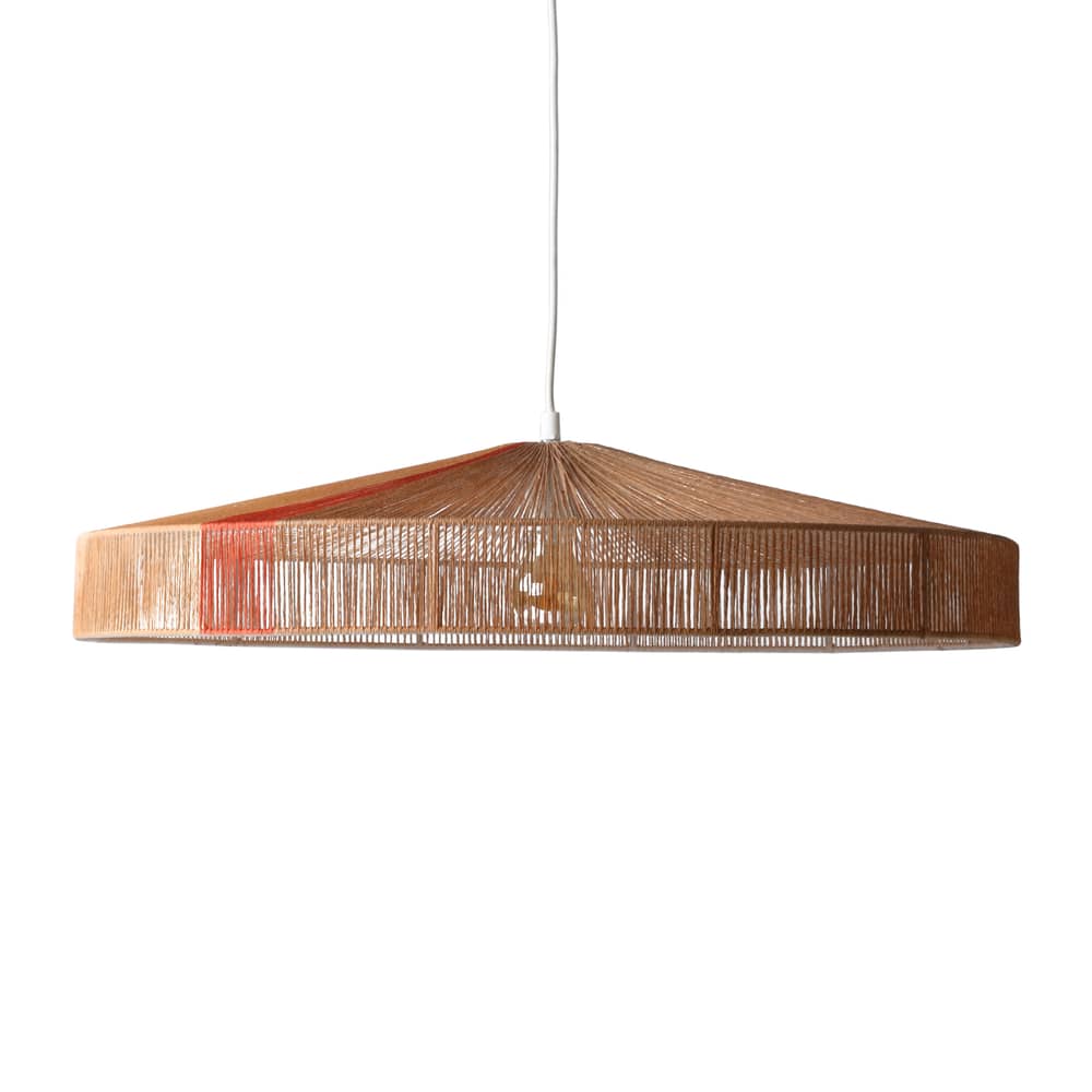 Suspension Rope beige / Ø 70 cm - Corde de papier - HK LIVING - Rose / Naturel - Corde de papier, Métal