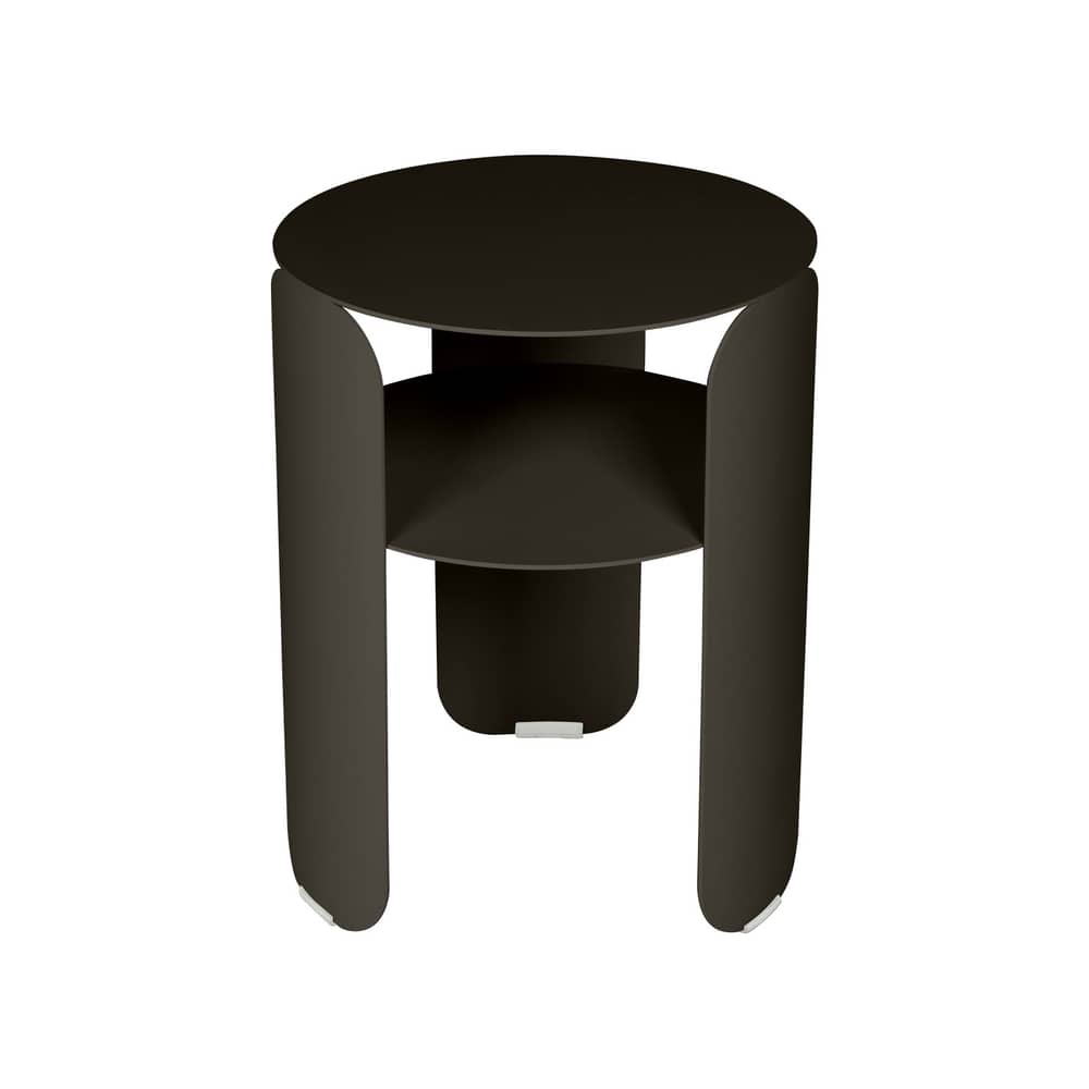 Table d\'appoint Bebop métal marron / Ø 35 x H 45 cm - Fermob - Tonka - Acier, Aluminium