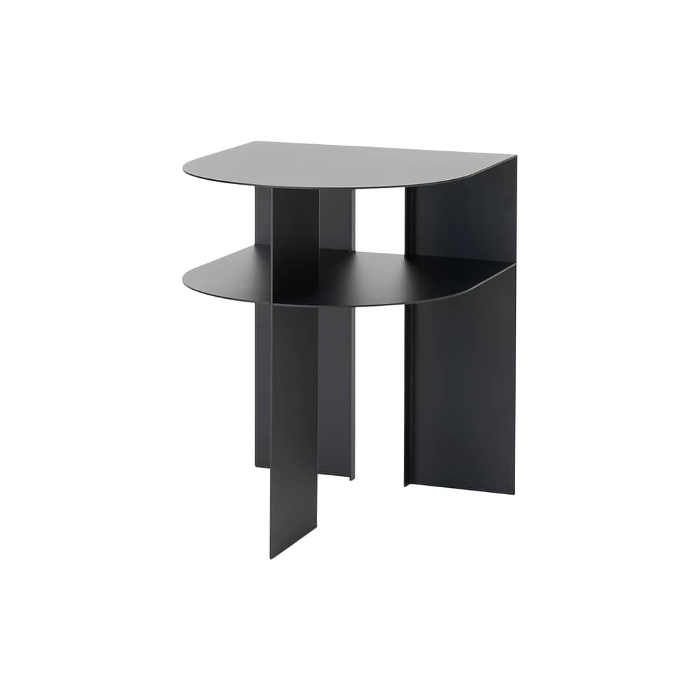 Tavolino d\'appoggio Rand metallo nero / 40 x 40 x H 48,4 cm - NEW WORKS - Nero - Acciaio