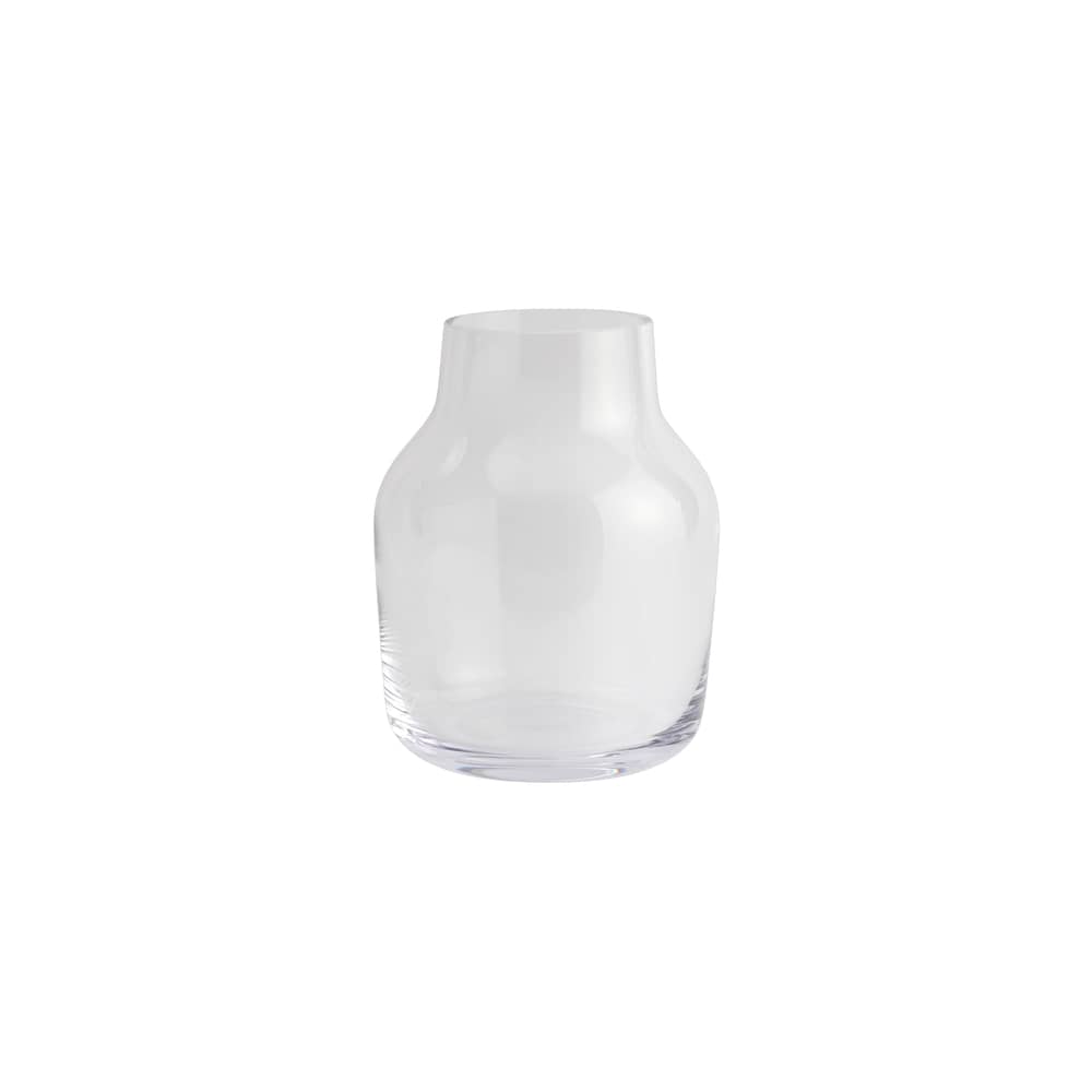 Vase Silent verre transparent / Ø 15 x H 19 cm - Muuto - Transparent - Verre soufflé bouche