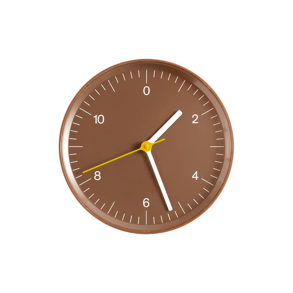 Wanduhr  plastikmaterial braun / Jasper Morrison, 2008 - Recycled - Hay - Braun - Aluminium, Polyacryl, Recyceltes ABS