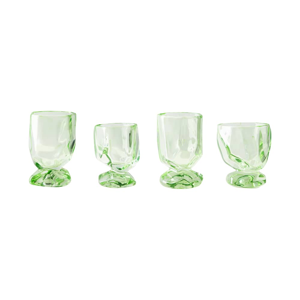 Bicchiere da vino  vetro verde di Nienke Sikkema / Set di 4 - HK LIVING - Peridoto - Vetro