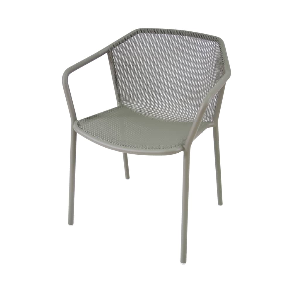 Fauteuil bridge Darwin / Empilable - Métal - Emu - Gris - Acier verni