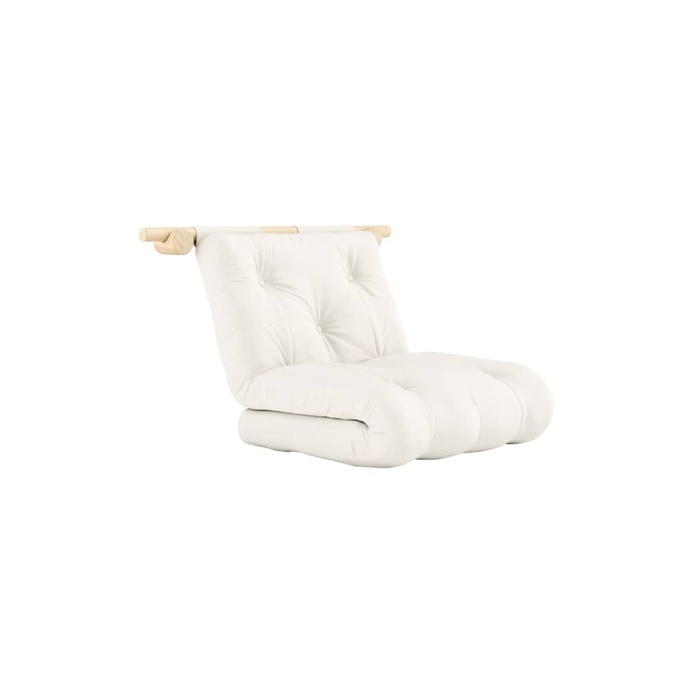 Fauteuil convertible Hooked / Dormeuse & lit d\'appoint - KARUP DESIGN - Naturel 701 / Pin - Fibres recyclées mélangées, Mousse, Pin massif certifié FSC