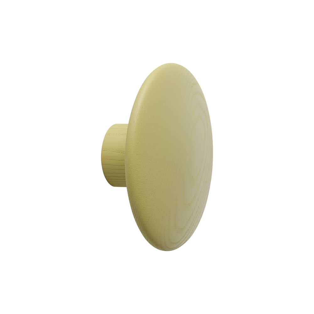 Patère The Dots Wood Medium bois vert / Ø 13 cm - Muuto - Olive clair - Frêne teinté