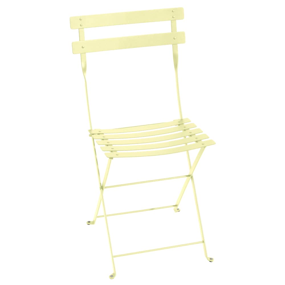 Chaise pliante Bistro métal jaune - Fermob - Citron givré - Acier laqué