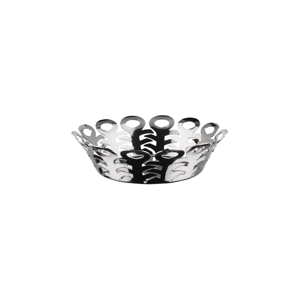 Corbeille Vimini métal argent Small / Ø 22 cm - Alessi - Acier poli - Acier inoxydable poli