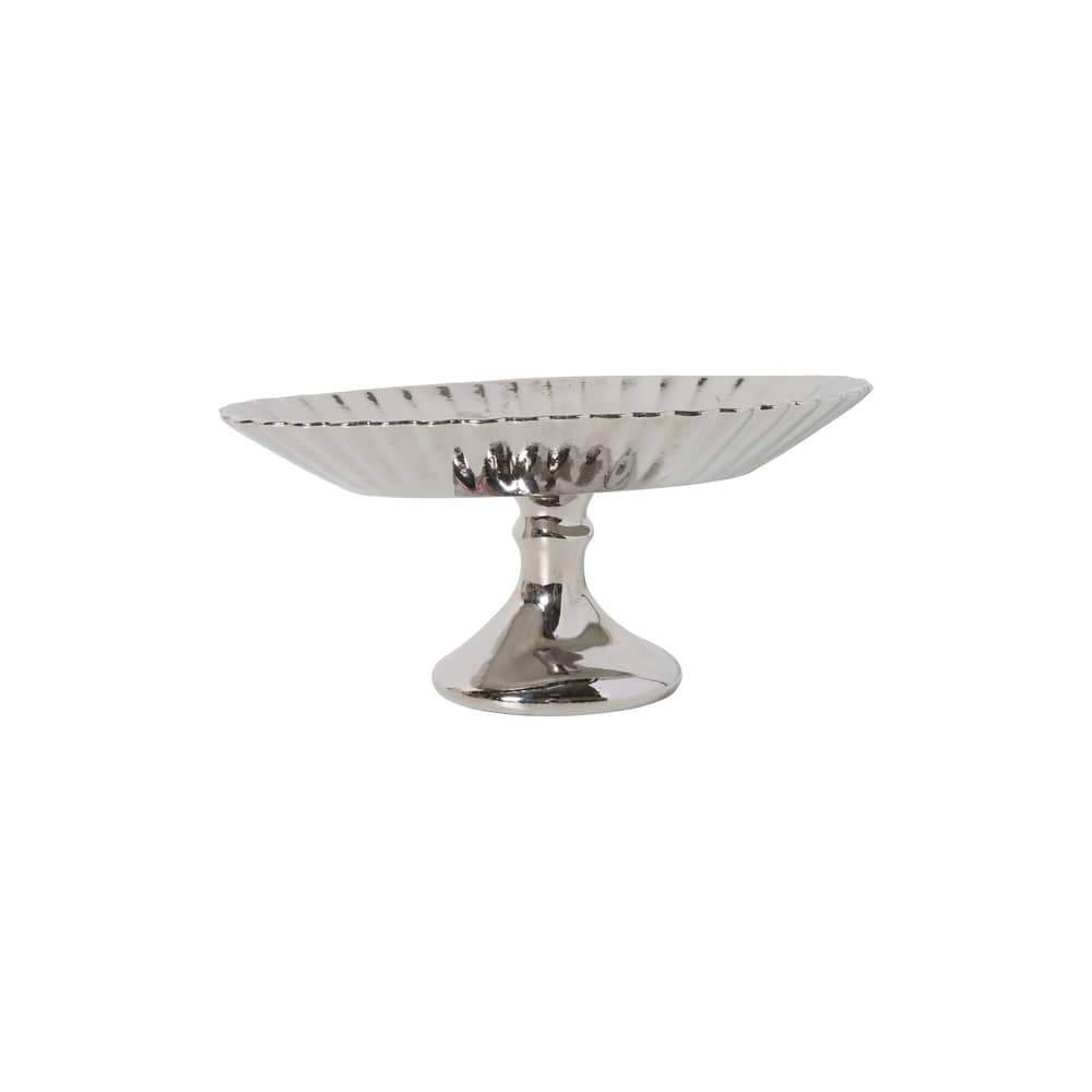 Coupe New classics céramique argent / 34 x 23 cm - HK LIVING - Argent - Céramique