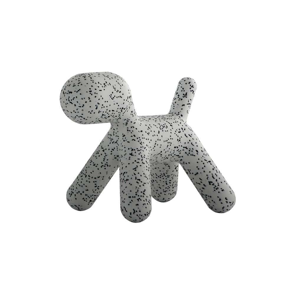 Décoration Puppy Small plastique blanc / Dalmatien - L 42 cm / Eero Aarnio, 2003 - Magis - Blanc / Moucheté noir - Polyéthylène rotomoulé