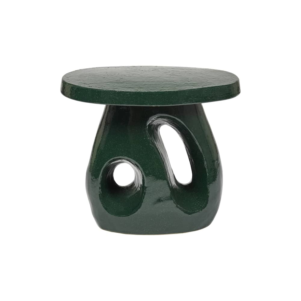 Tavolino d\'appoggio Amé 10 ceramica verde / 52 x 37 x H 45 cm - Serax - Verde scuro - Gres smaltato