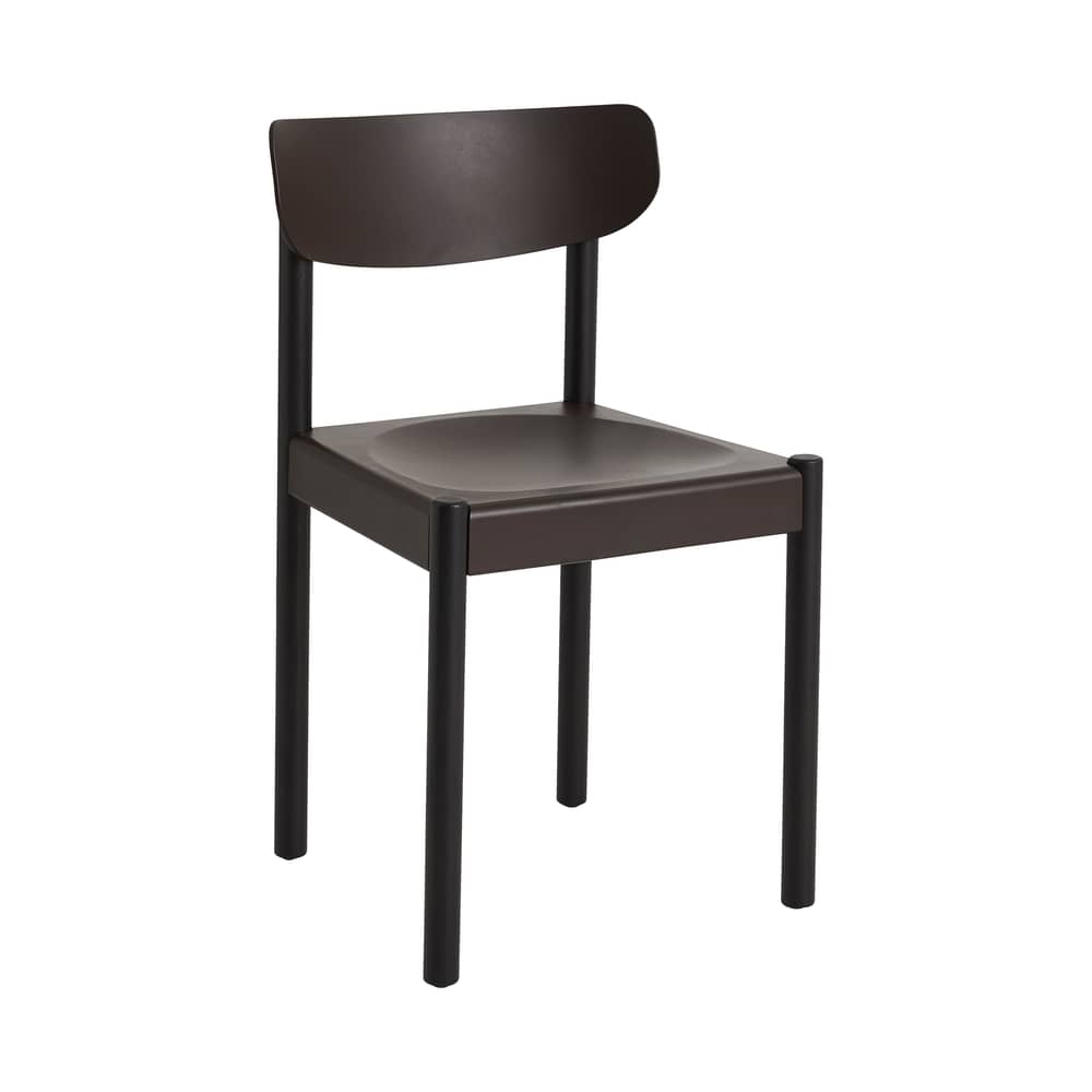 Chaise Pack 10 marron / Polypropylène recyclé - Hay - Marron / Noir - Chêne massif laqué, Fibre de bois, Polypropylène recyclé