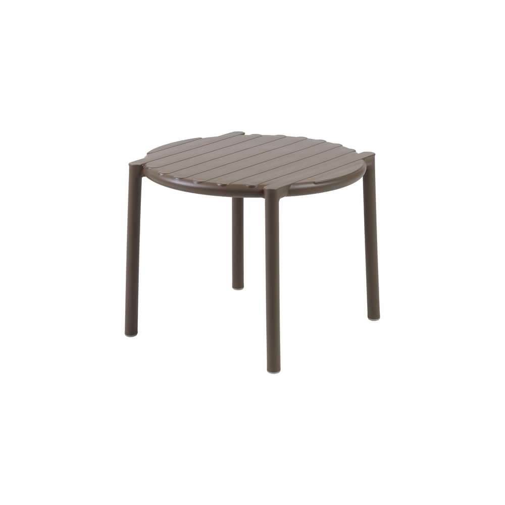 Tavolino Doga corian marrone / Ø 49,5 x H 39,5 cm - NARDI - Tabacco - Resina in fibra di vetro