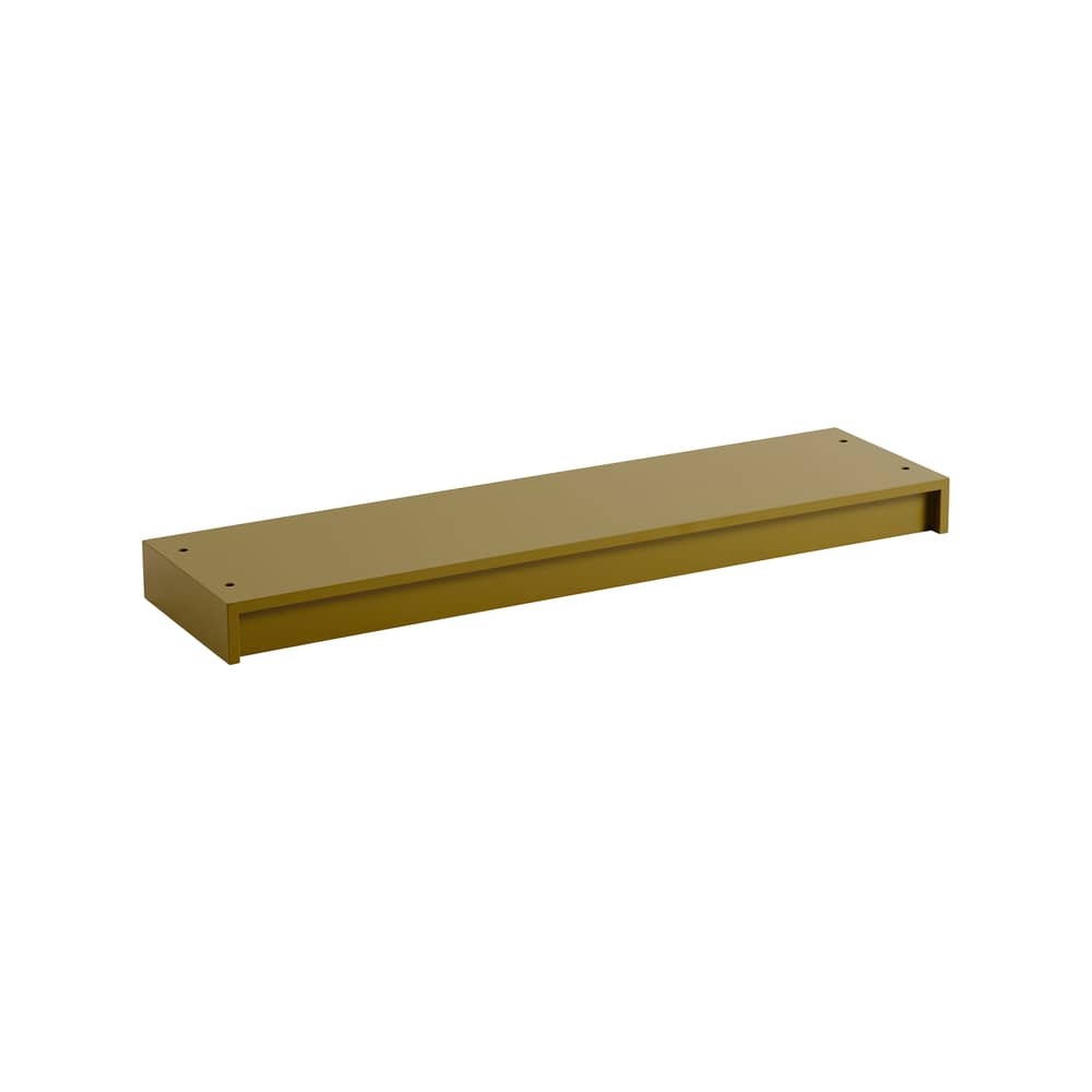 Armlehne  holz grün / Sockel B 131 x T 35 x H 10 cm - Für Module Stacked Medium oder Large - Muuto - Grün Kakigrün - mitteldichte bemalte Holzfaserplatte