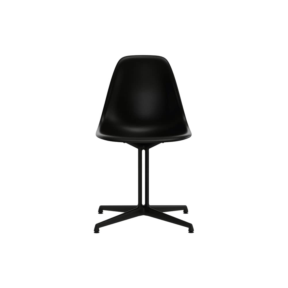 Chaise RE DSL - Eames Plastic Side Chair noir / (1950) - Pied La Fonda / Recyclé - Vitra - Noir foncé / Pied noir - Aluminium injecté, Polypropylène recyclé post-consommation