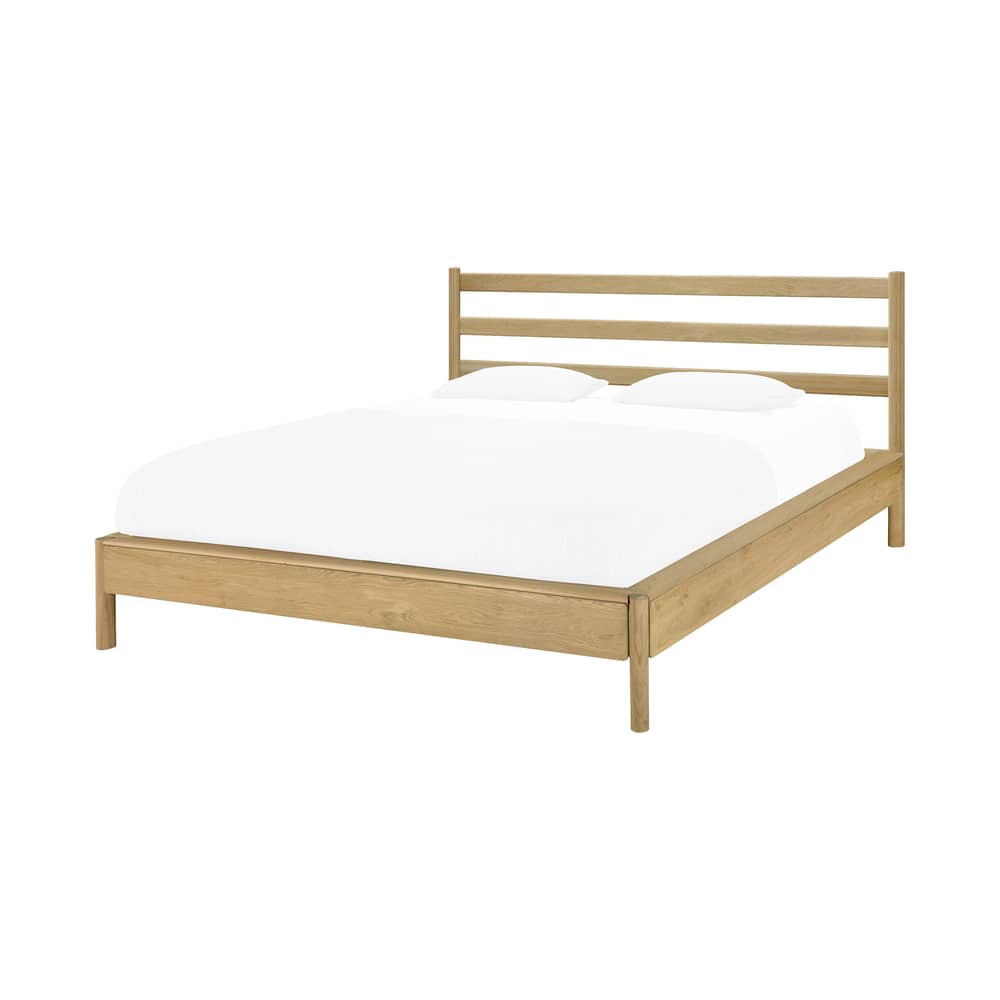 PI Double bed natural wood / For Mattress 180 x 200 cm - Ethnicraft - For Mattress 180 x 200 cm - Oiled solid oak