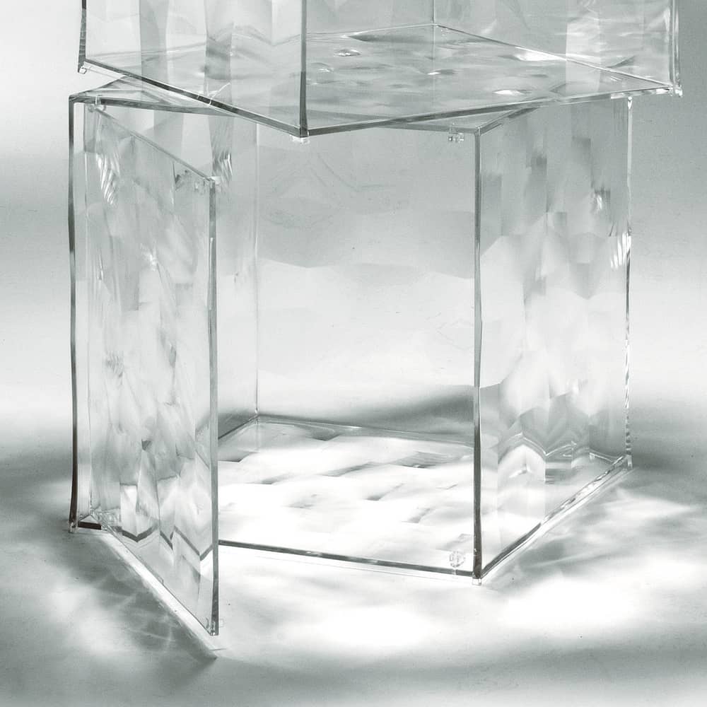 Portaoggetti Optic materiale plastico trasparente Con porta - Kartell - Cristallo trasparente - PMMA