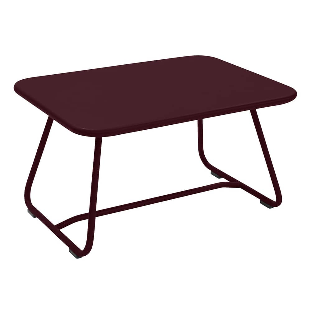 Tavolino Sixties metallo rosso / Acciaio - 75 x 55 cm - Fermob - amarena - Acciaio laccato