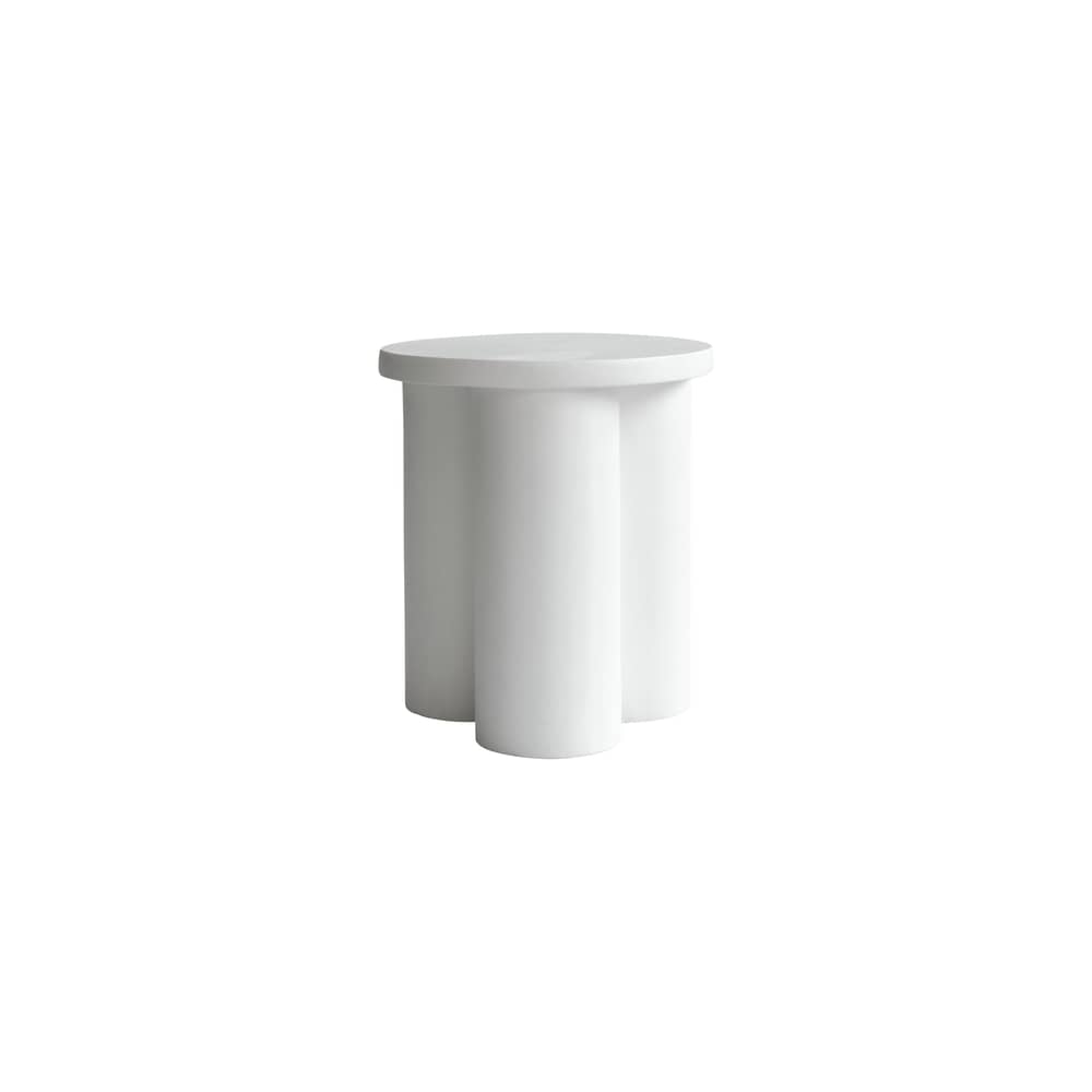 Beistelltisch Big Foot Tall corian weiß / Ø 45 x H 51 cm - 101 COPENHAGEN - Weiß - Faserbeton