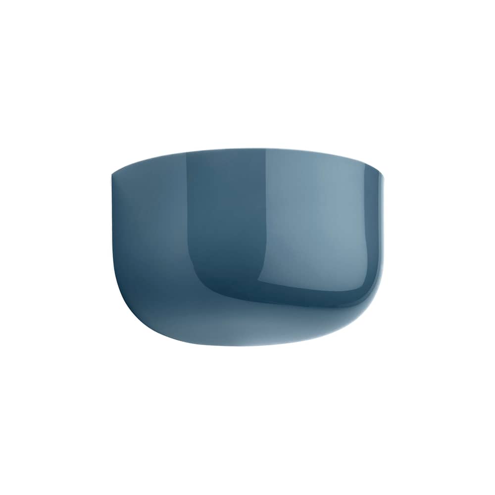 Applique Bellhop Wall Up materiale plastico blu / LED - Policarbonato / L 19,1 cm - Flos - Blu grigio - policarbonato