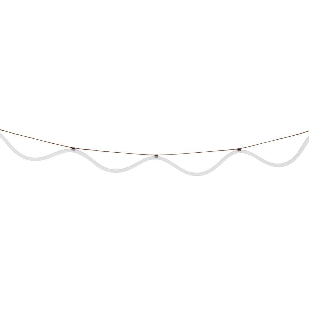  Lichtgirlande im Freien Spline LED textil orange / 4,5 Zollstock - Petite Friture - Braun / Orange - Polyesterfaser, Silikon