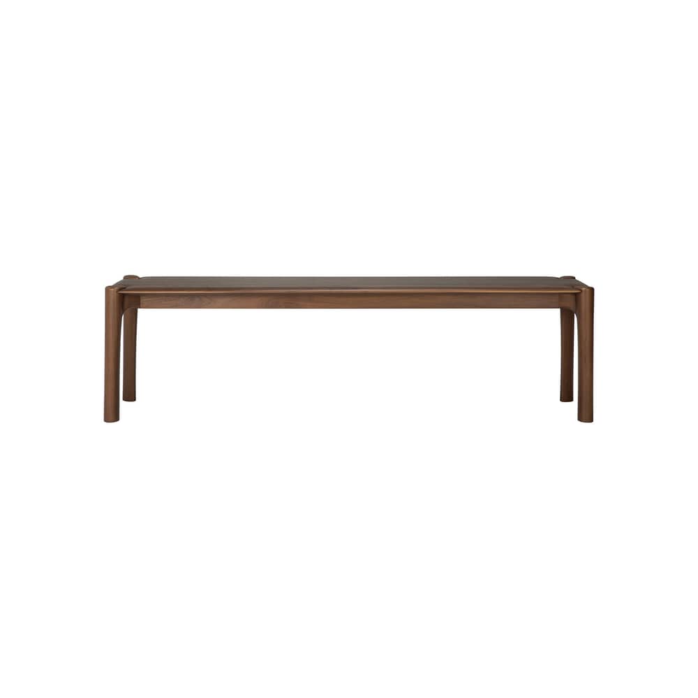 Panchina PI legno naturale / L 166 cm - Teak massello - Ethnicraft - L 166 cm / Teak marrone - Teak massello verniciato