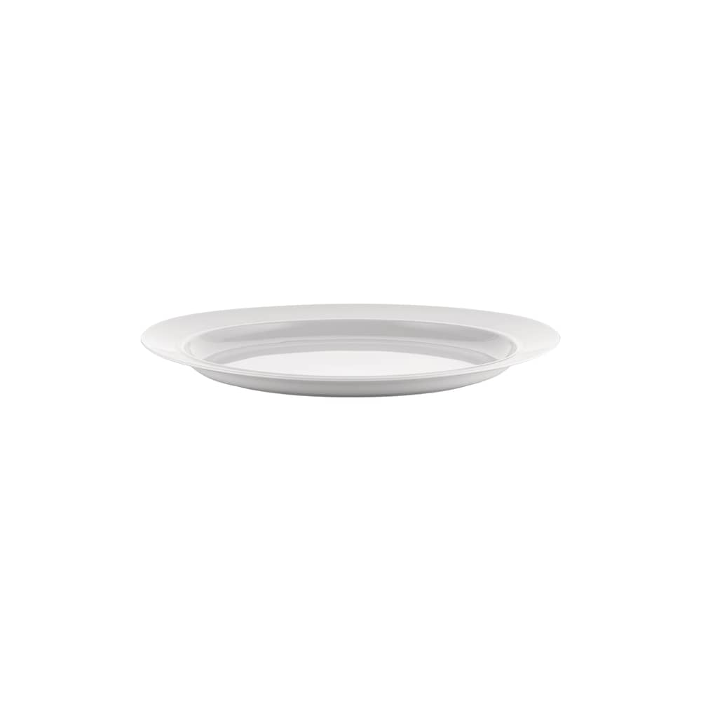 Plat de service La Bella Tavola céramique blanc / 38 x 30 cm - Ettore Sottsass - Alessi - Blanc uni - Porcelaine fine