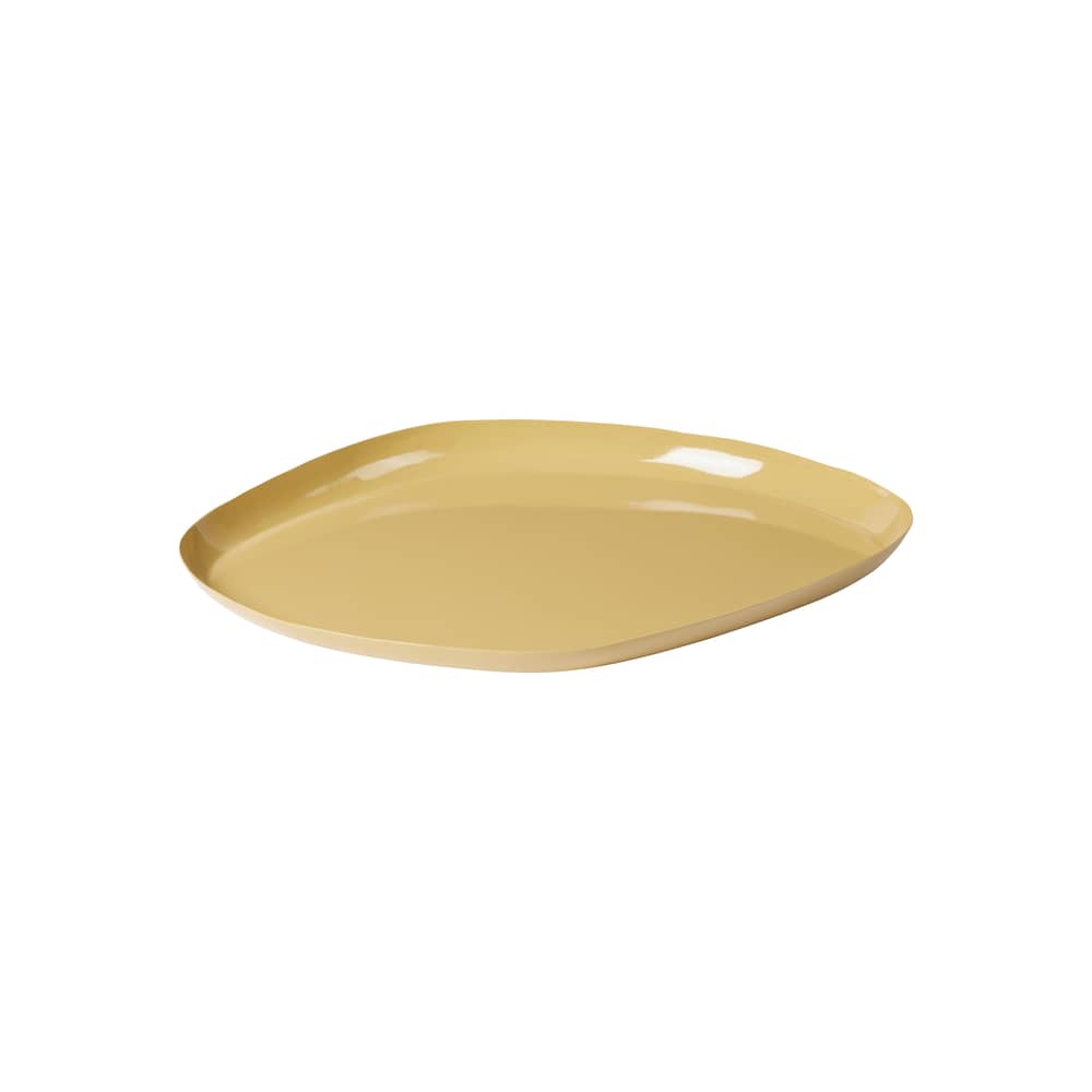 Plateau Mie Large métal jaune / 32 x 39 cm - BROSTE COPENHAGEN - Jaune - Fer