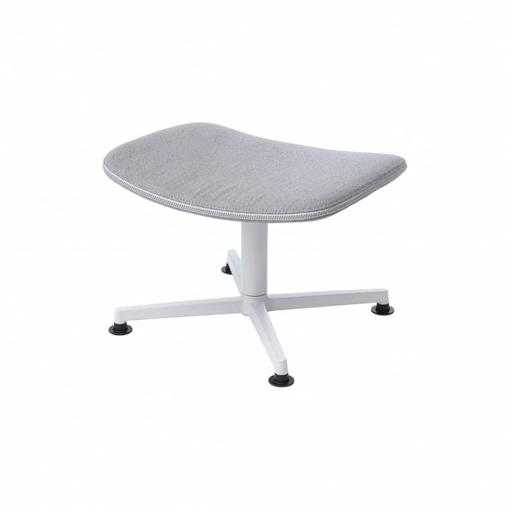 Poggiapiedi Arba tessuto grigio / Tessuto - Bouroullec, 2024 - raawii - Grigio (tessuto in lana 0108) / Base grigio Chiaro - Acciaio, Alluminio, Compensato, Espanso, Tessuto Kvadrat
