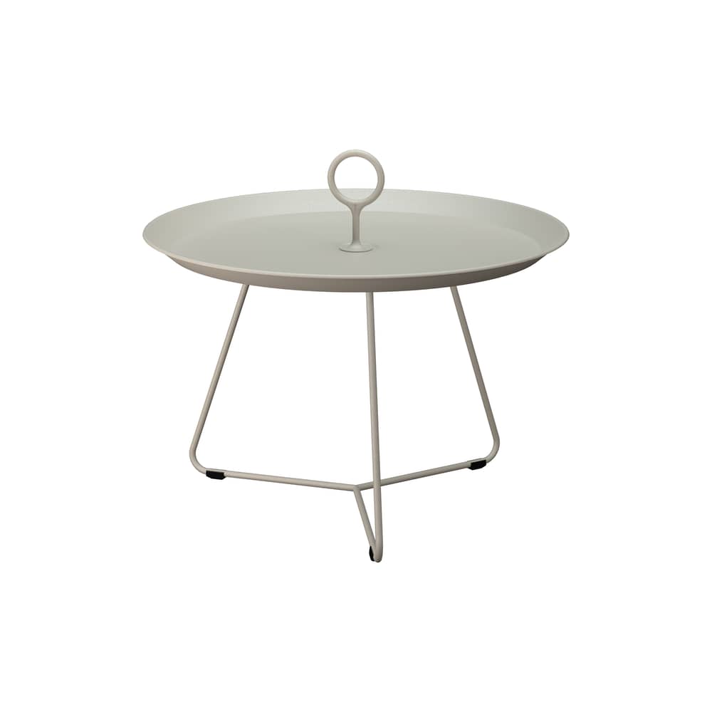 Table basse Eyelet Medium métal beige / Ø 57,5 x H 41 cm - Houe - Beige - Acier thermolaqué