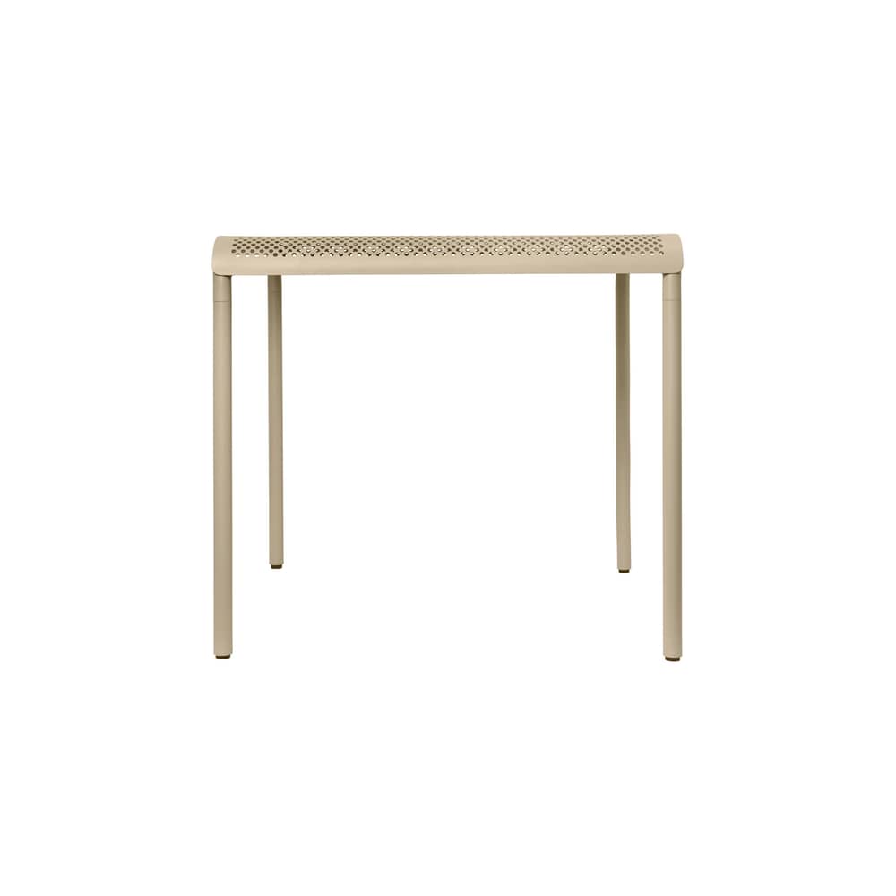 Tavolo quadrato Dapple metallo beige / Punzone - 80 x 80 cm - Ferm Living - Beige cashmere - Acciaio zincato verniciato a polvere