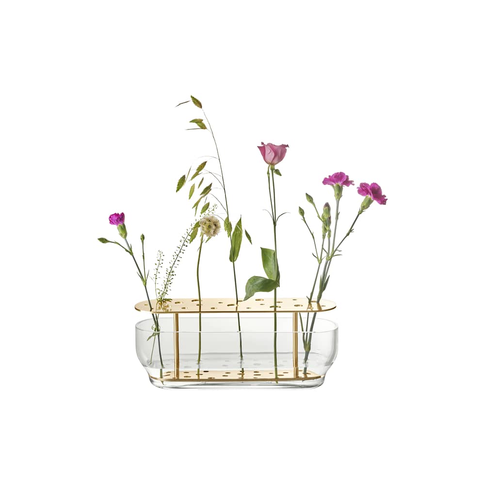 Fritz Hansen Ikebana Long Vase - transparent brass | Made In Design UK